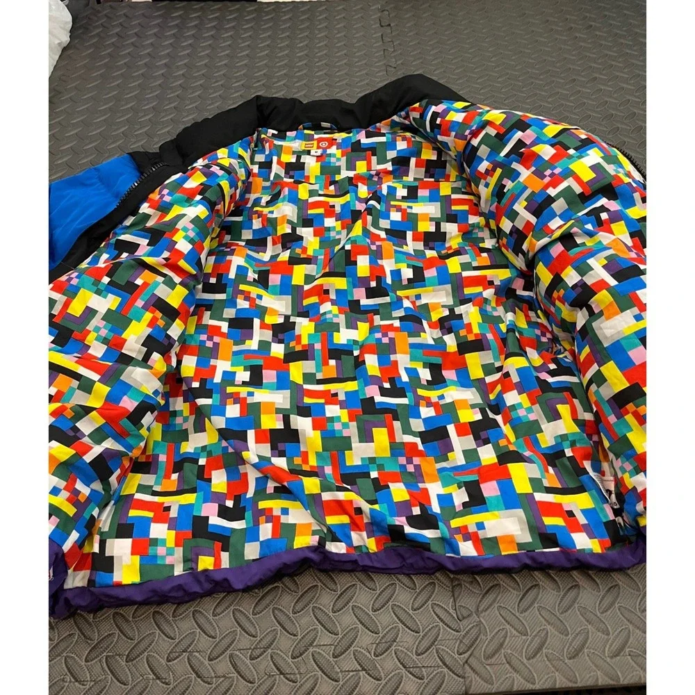 LEGO x Target Puffer Jacket Unisex Medium Multicolor Colorblock Limited‎ Edition